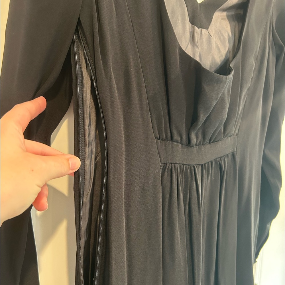 Giorgio Armani Le Collezioni Long Sleeve Vintage Black Dress Goth Witchy 6 - Picture 9 of 12